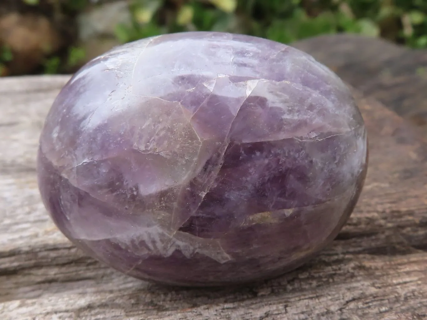 Polished Large Amethyst Galet - Palm Stones x 12 From Madagascar