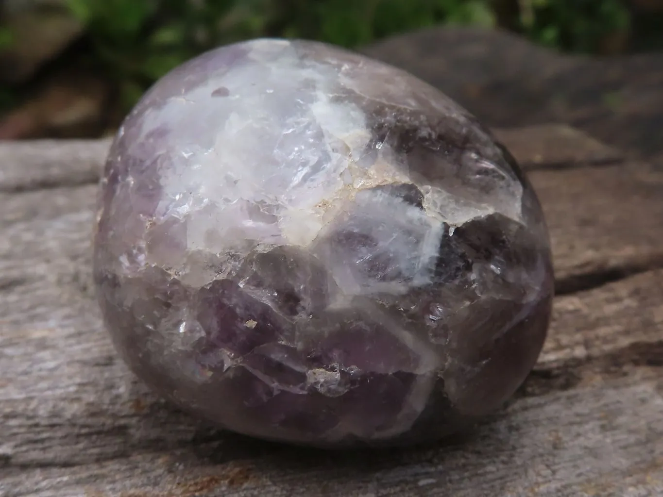 Polished Large Amethyst Galet - Palm Stones x 12 From Madagascar