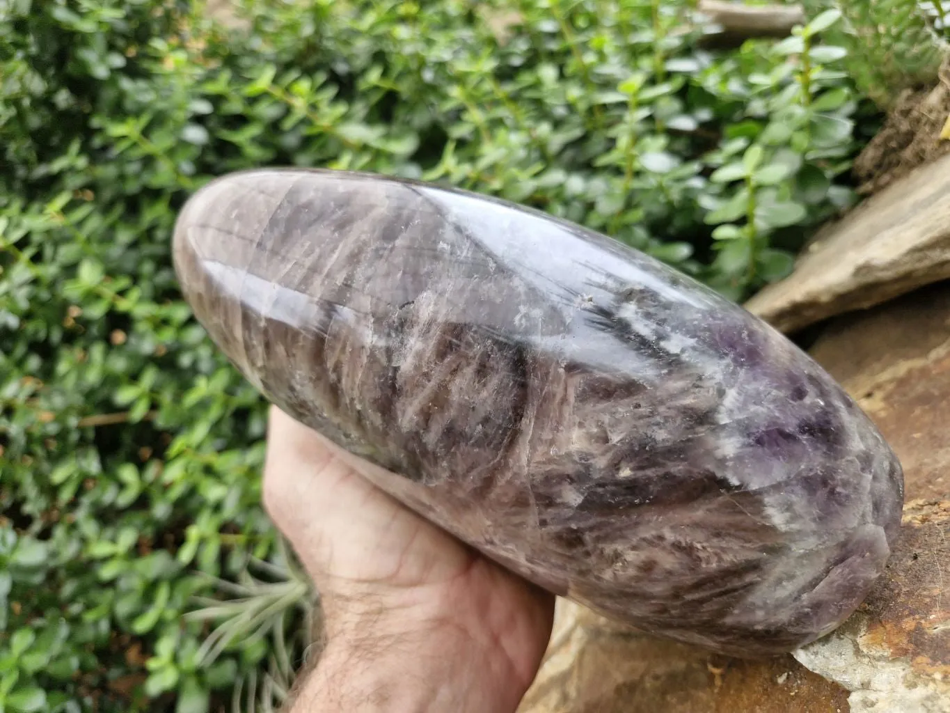 Polished Smokey Dream Amethyst Standing Free Form x 1 From Madagascar