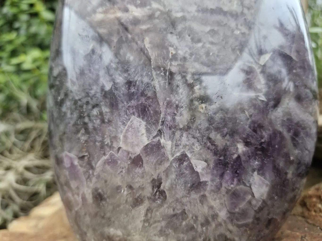 Polished Smokey Dream Amethyst Standing Free Form x 1 From Madagascar