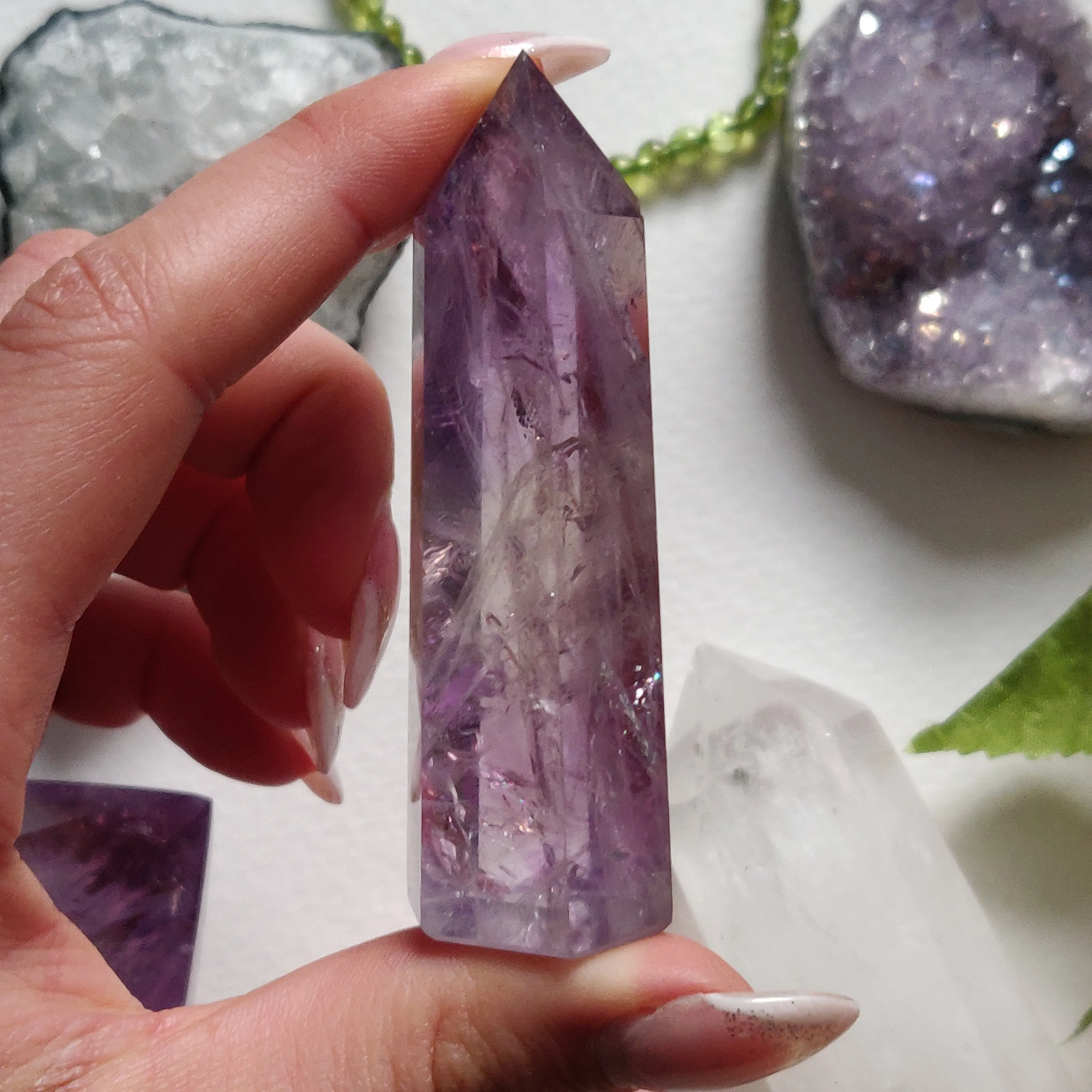 Polished Smoky Amethyst Point (#5)