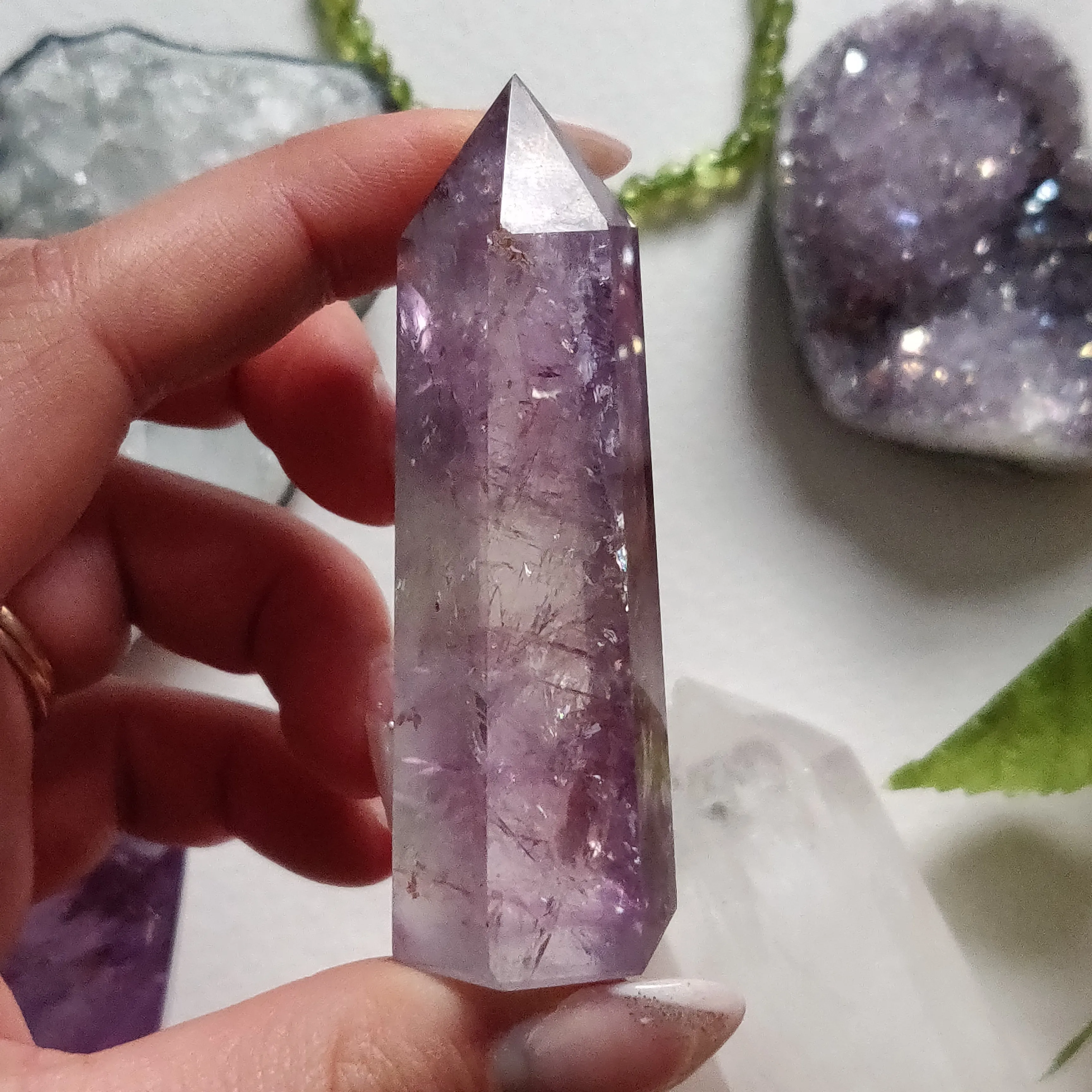 Polished Smoky Amethyst Point (#5)