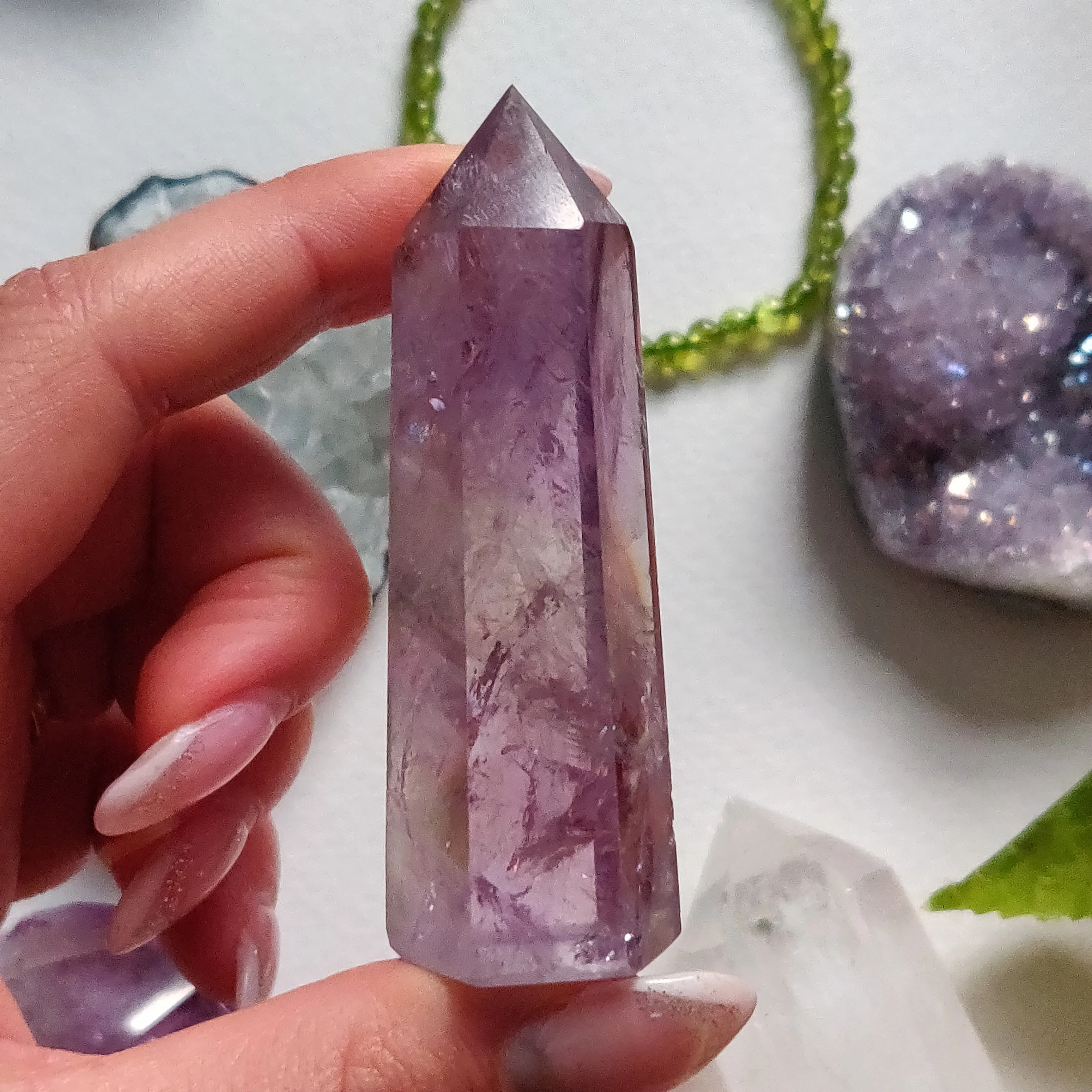 Polished Smoky Amethyst Point (#5)