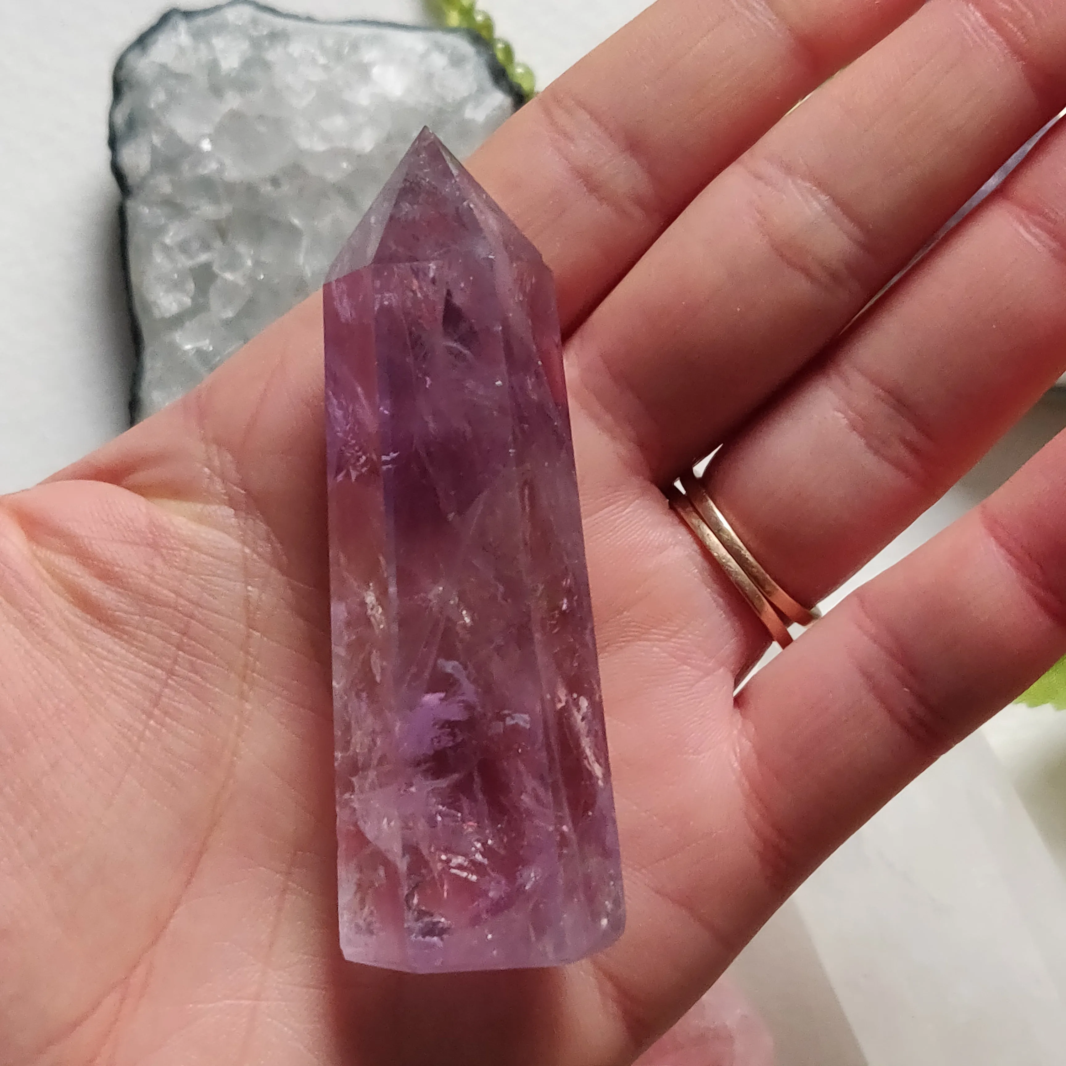 Polished Smoky Amethyst Point (#5)