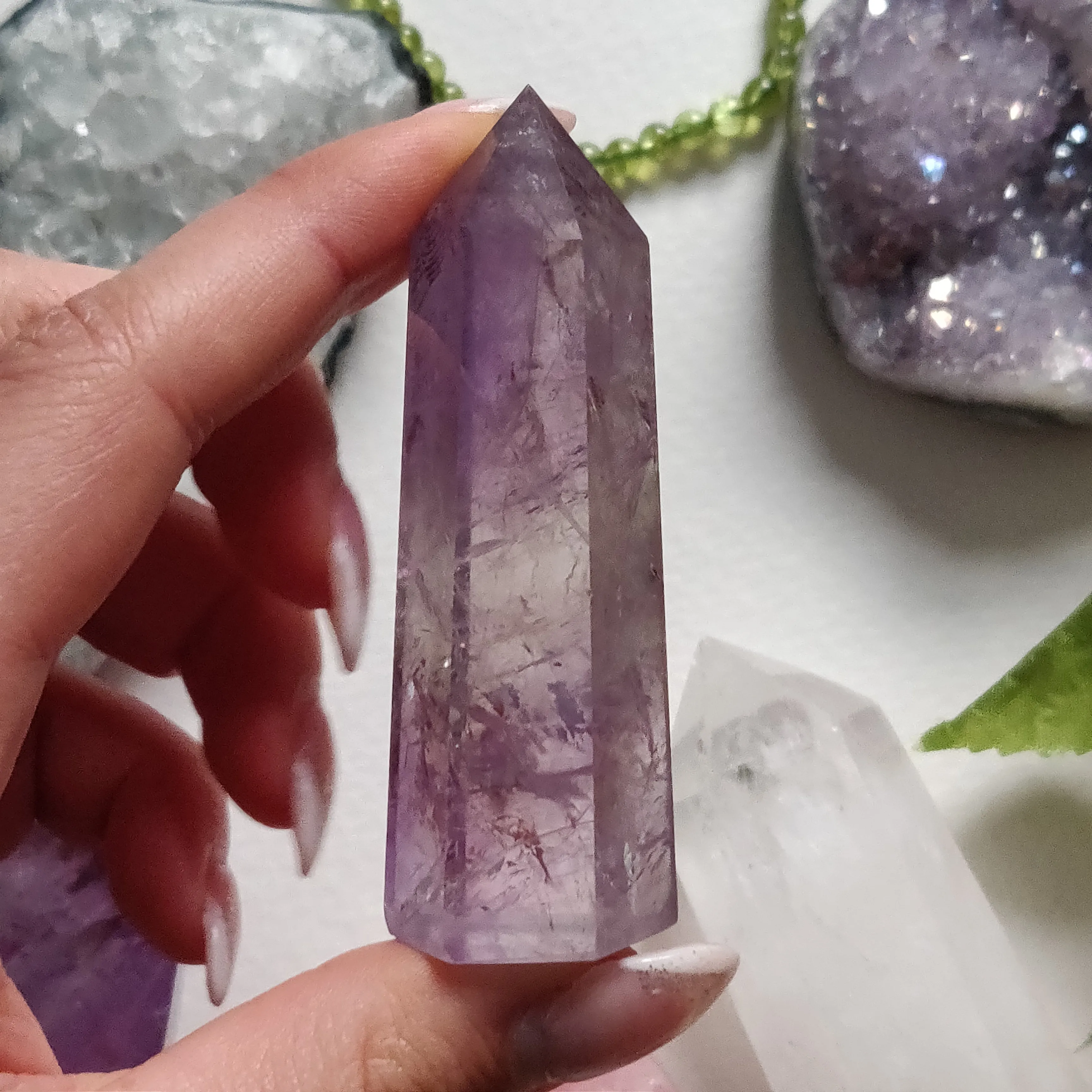 Polished Smoky Amethyst Point (#5)