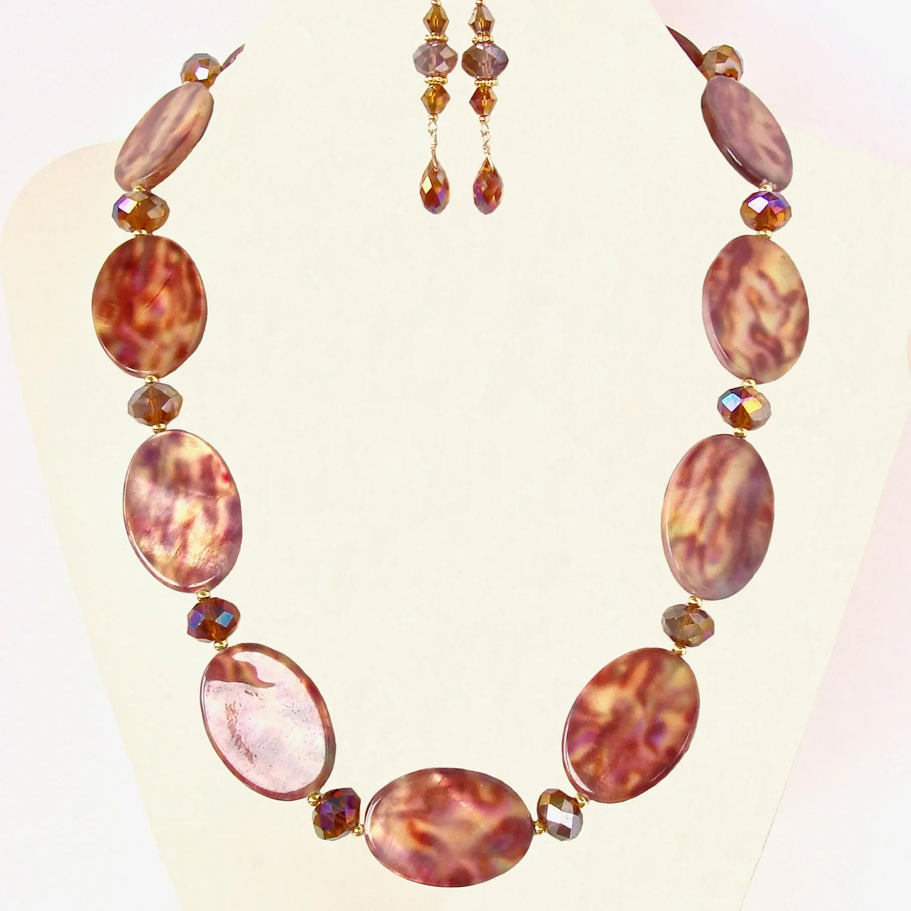 Pondicherry: Beaded Necklace with Leopard Print