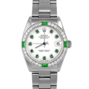 Rolex Datejust 31mm | 6827-SS-WHT-EMD-AM-4EMD-OYS