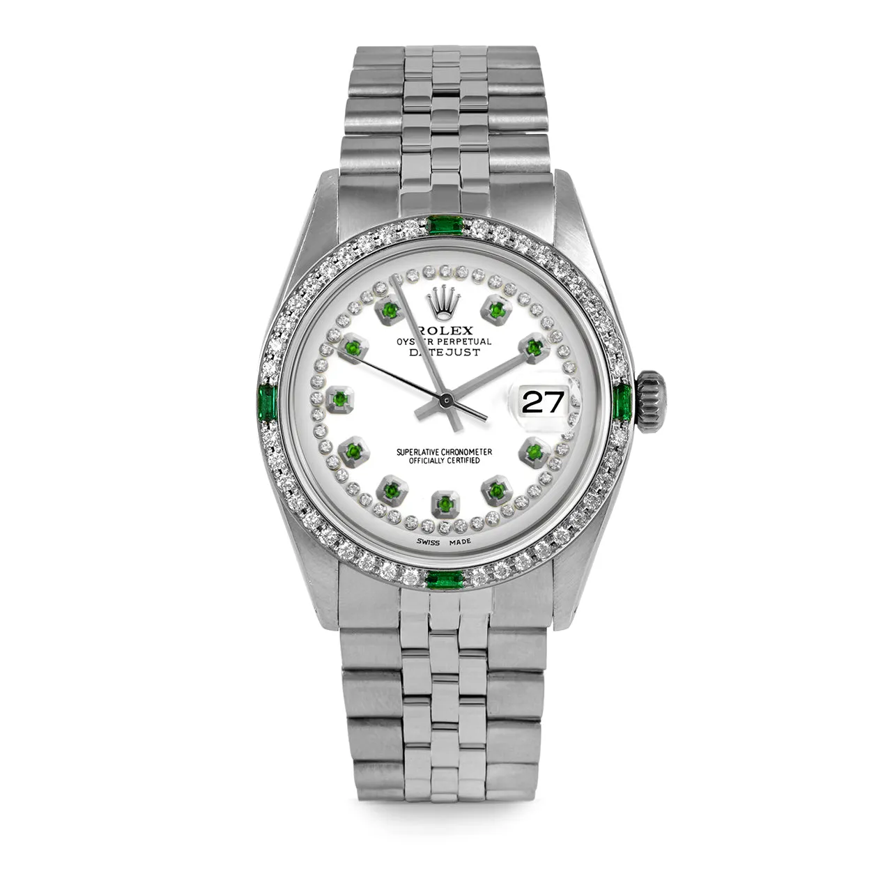 Rolex Datejust 36mm | 1601-SS-WHT-STRE-4EMD-JBL