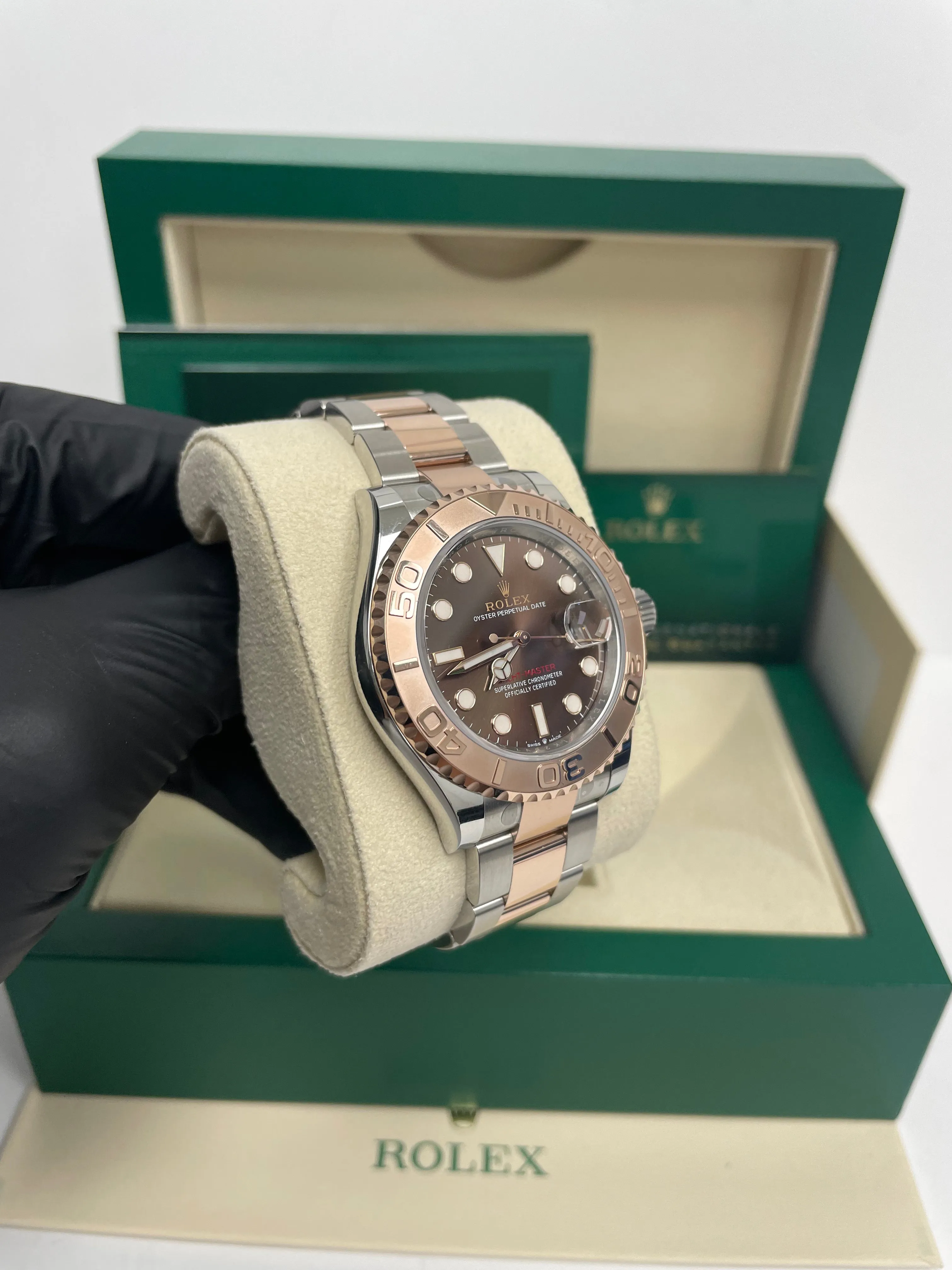 Rolex Steel and Everose Gold Rolesor Yacht-Master 40 Watch Brown Dial (Ref #126621)