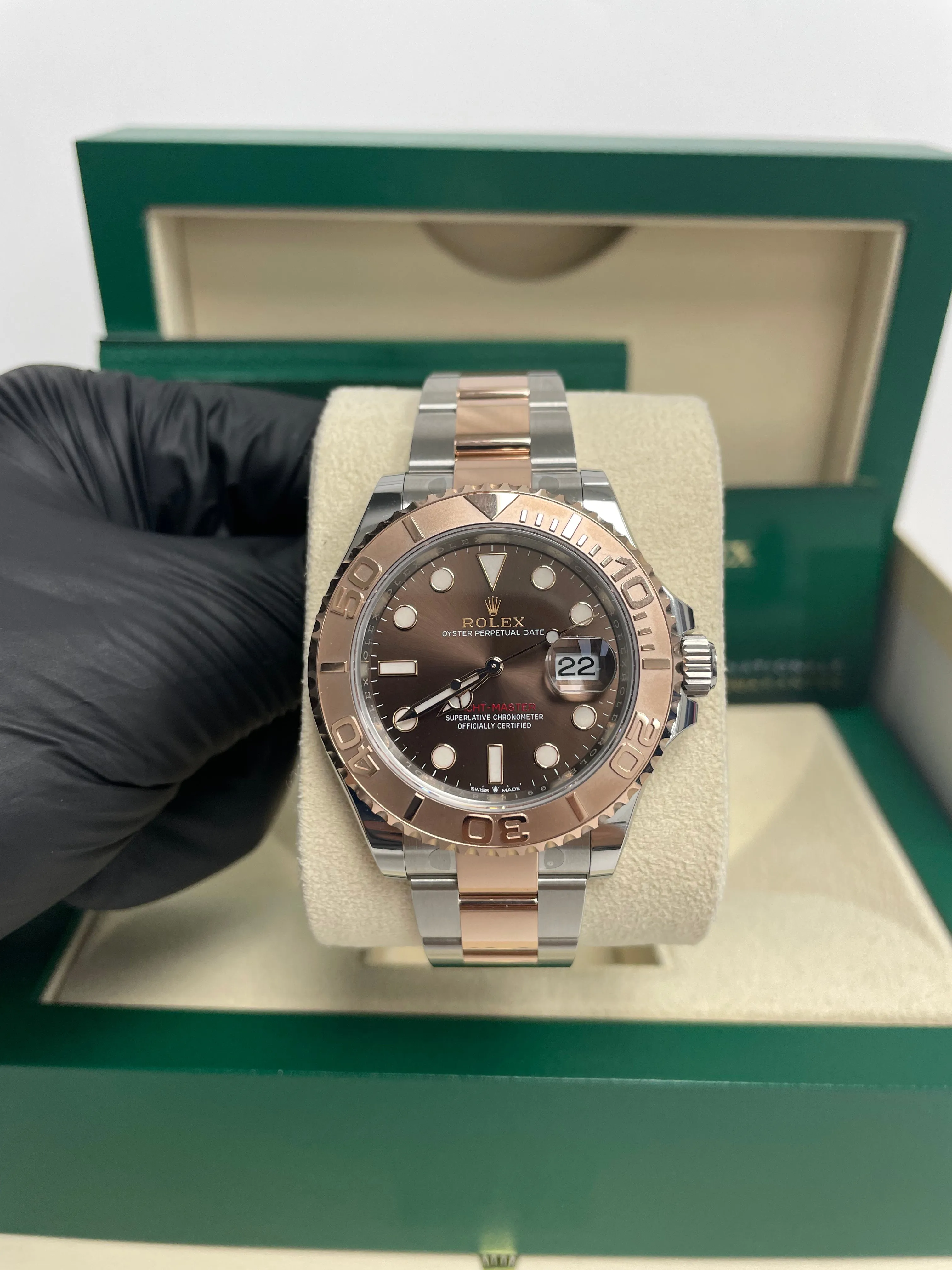 Rolex Steel and Everose Gold Rolesor Yacht-Master 40 Watch Brown Dial (Ref #126621)