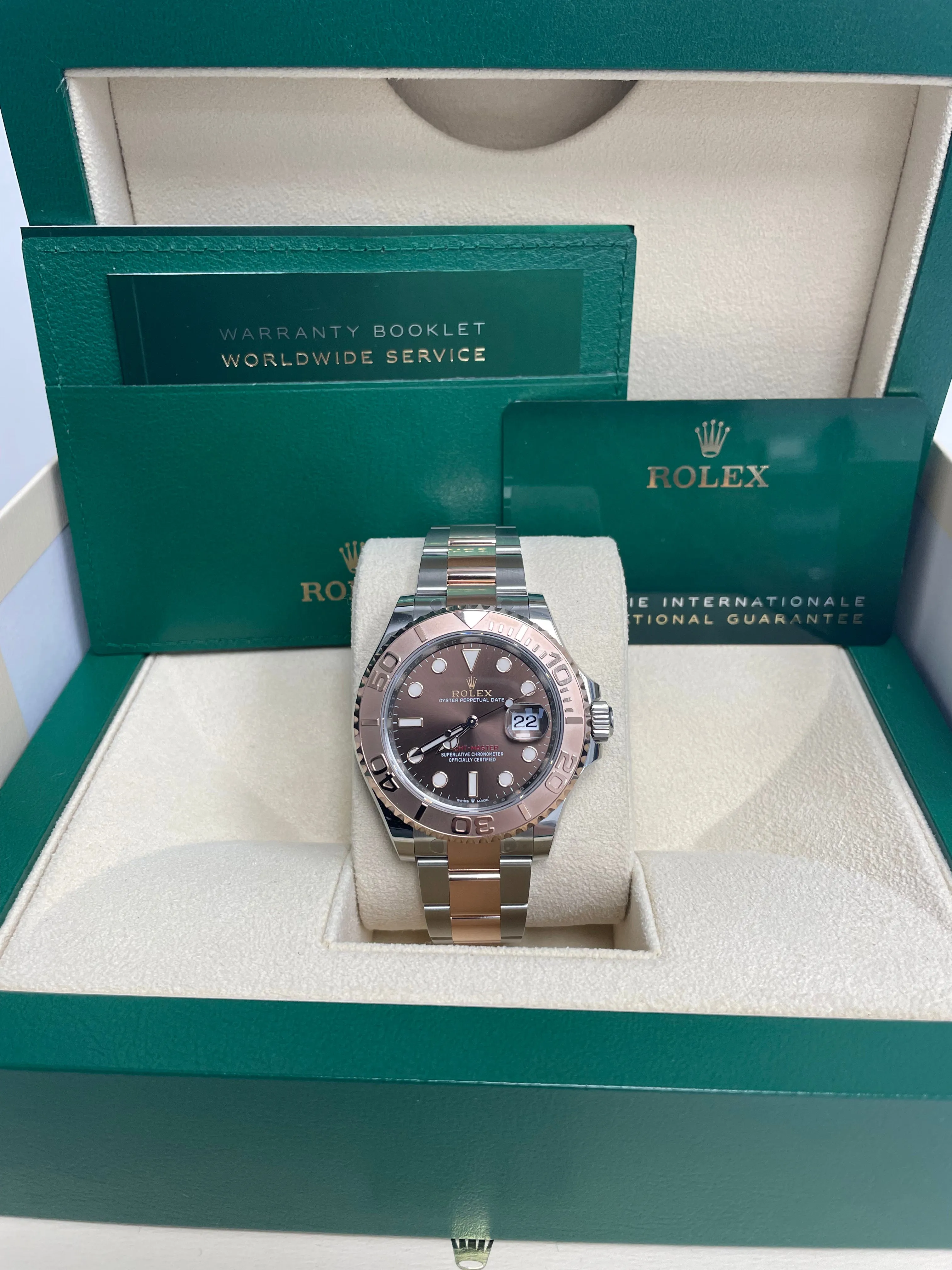 Rolex Steel and Everose Gold Rolesor Yacht-Master 40 Watch Brown Dial (Ref #126621)