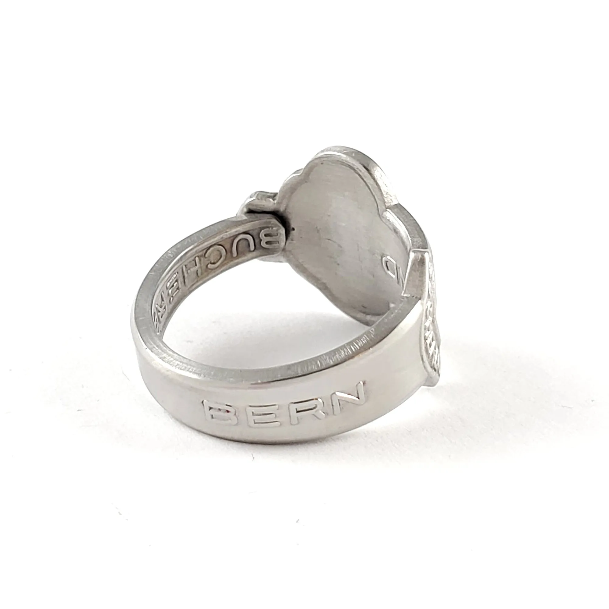 Rolex Swiss Cross Bern Stainless Steel Spoon Ring