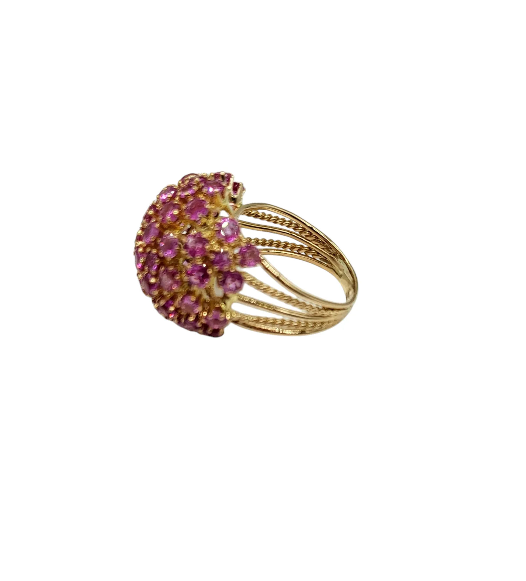 Ruby Pompom Ring