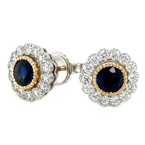 Sapphire and Diamond Earrings