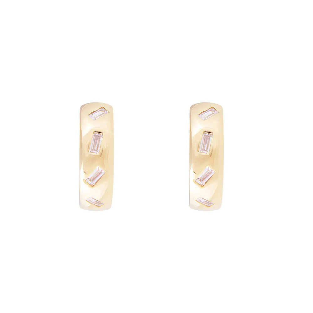 SCATTER BAGUETTE MIDI HOOPS