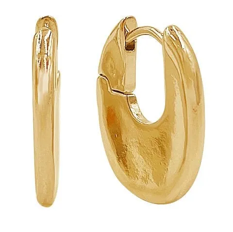 SJE310798 14K U Shaped Hoop Earrings