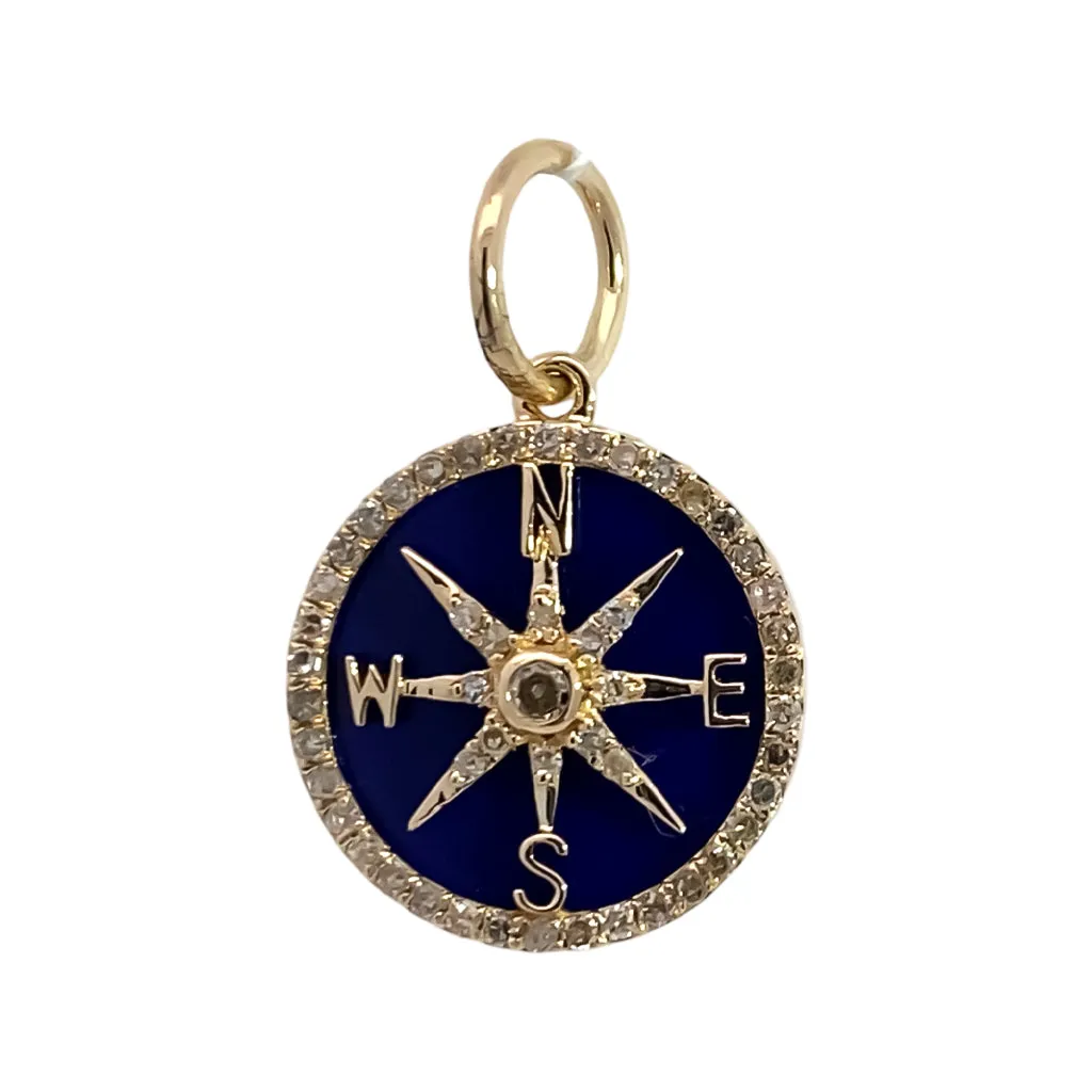 Small Lapis Compass Charm