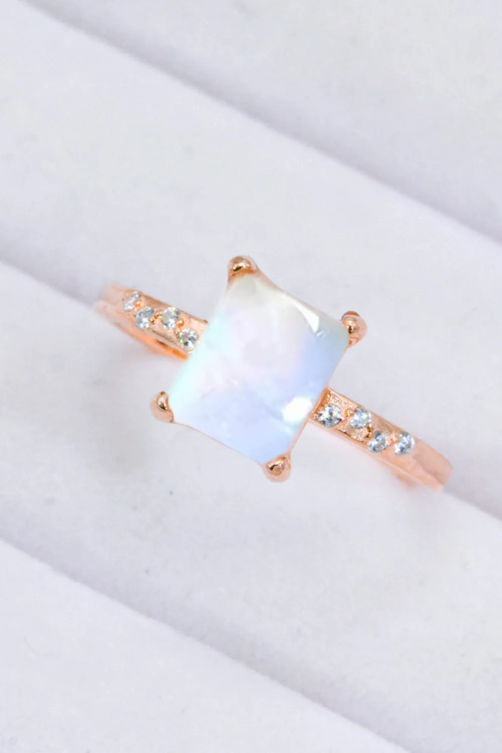 Square Moonstone Ring