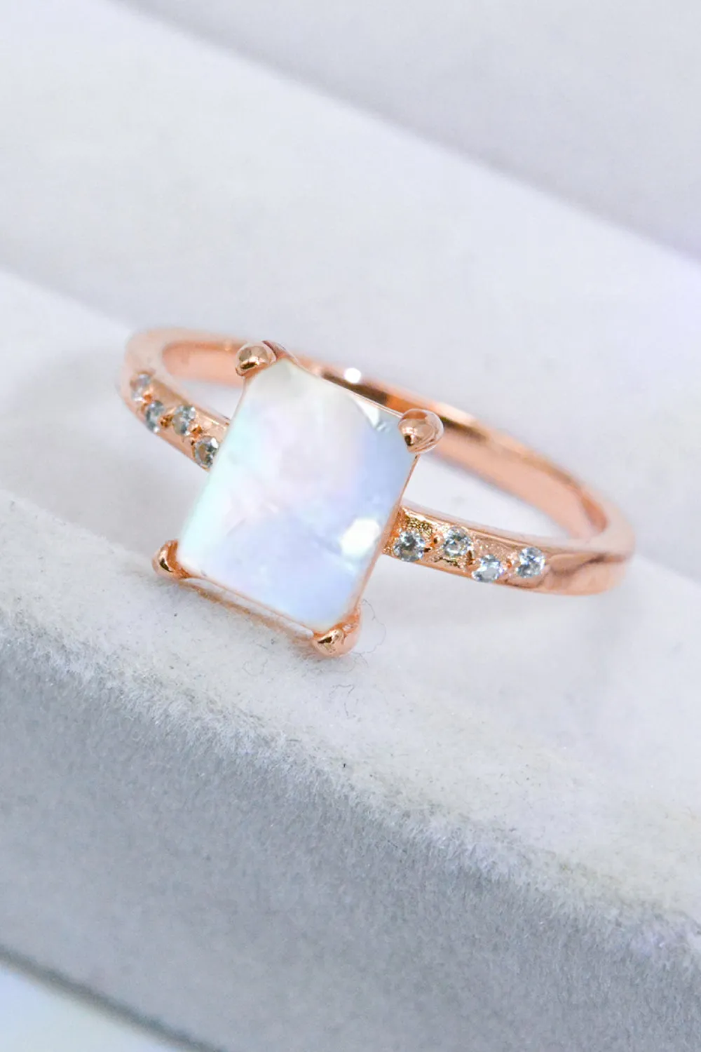 Square Moonstone Ring