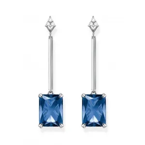 Sterling Silver Blue Stone Earrings H2176-166-1