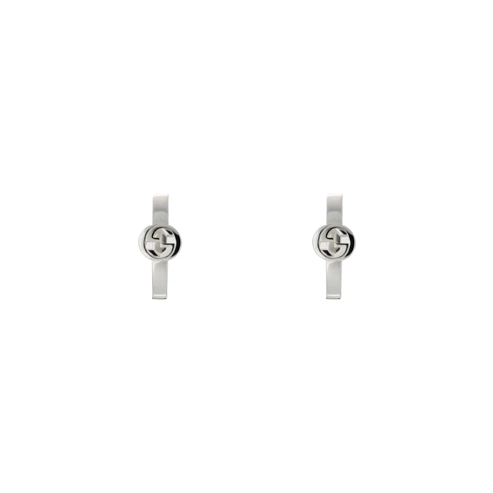 Sterling Silver Interlocking G Hoop Earrings