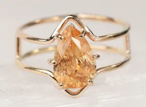 Topaz with Iron Oxide Polarity Ring