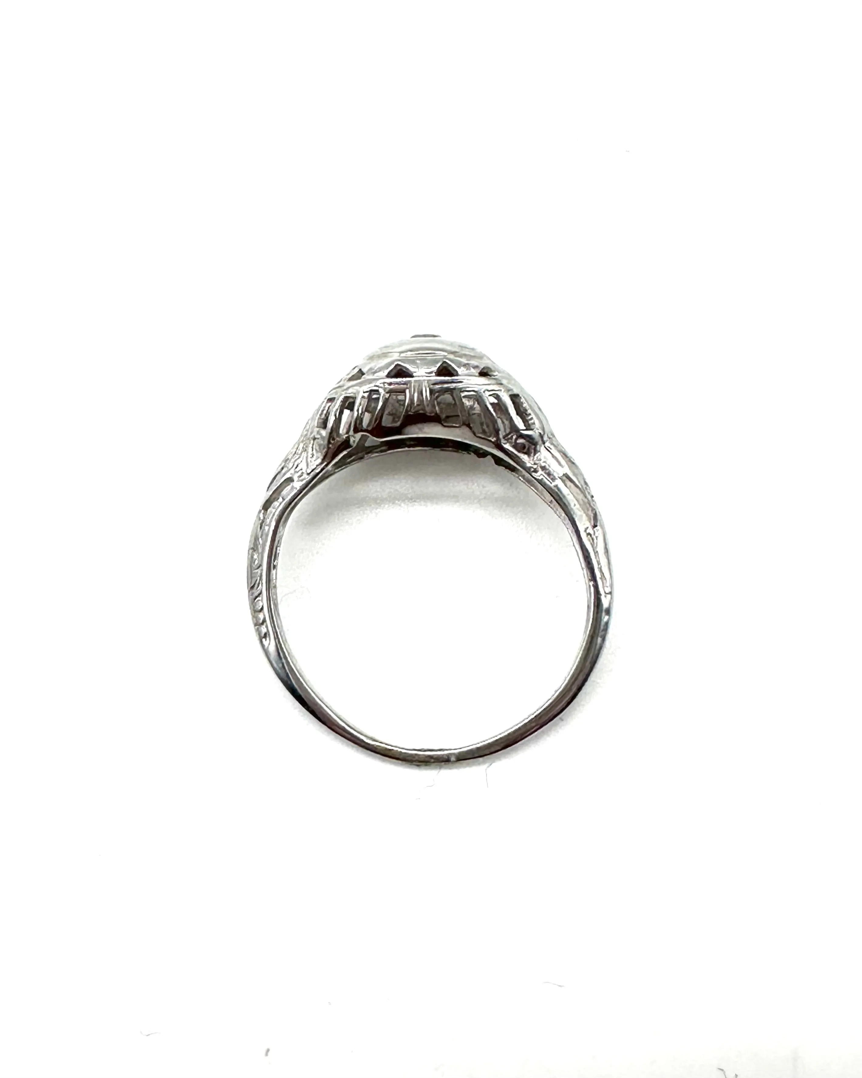 Vintage bezel set diamond ring