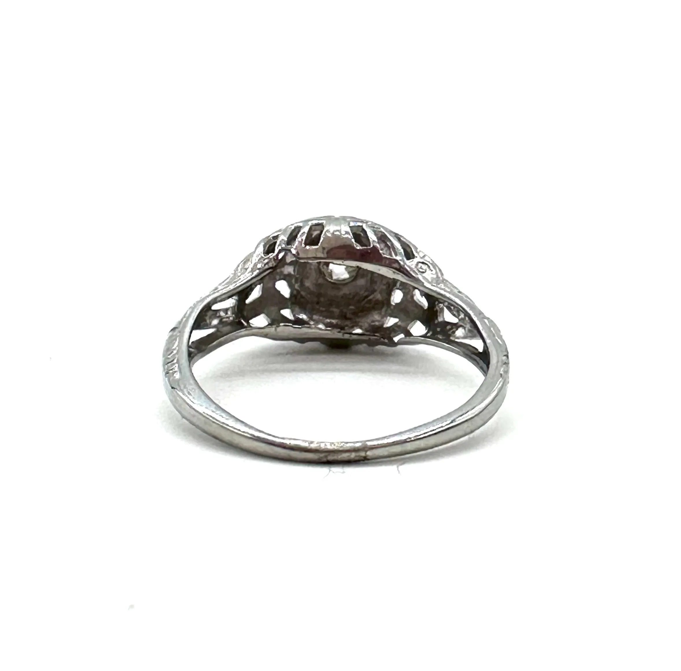 Vintage bezel set diamond ring