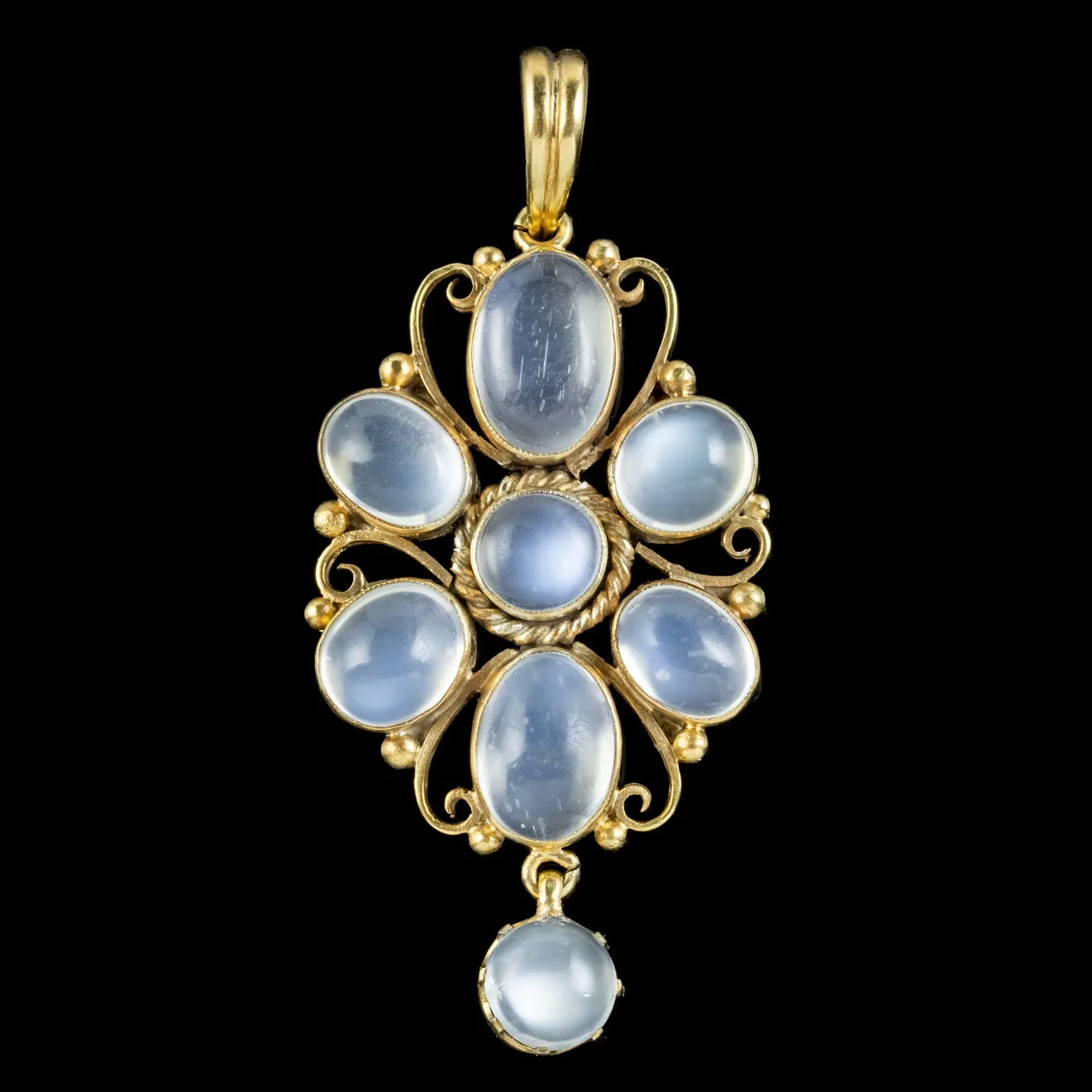 Vintage Moonstone Pendant 9ct Gold 15ct Of Moonstone