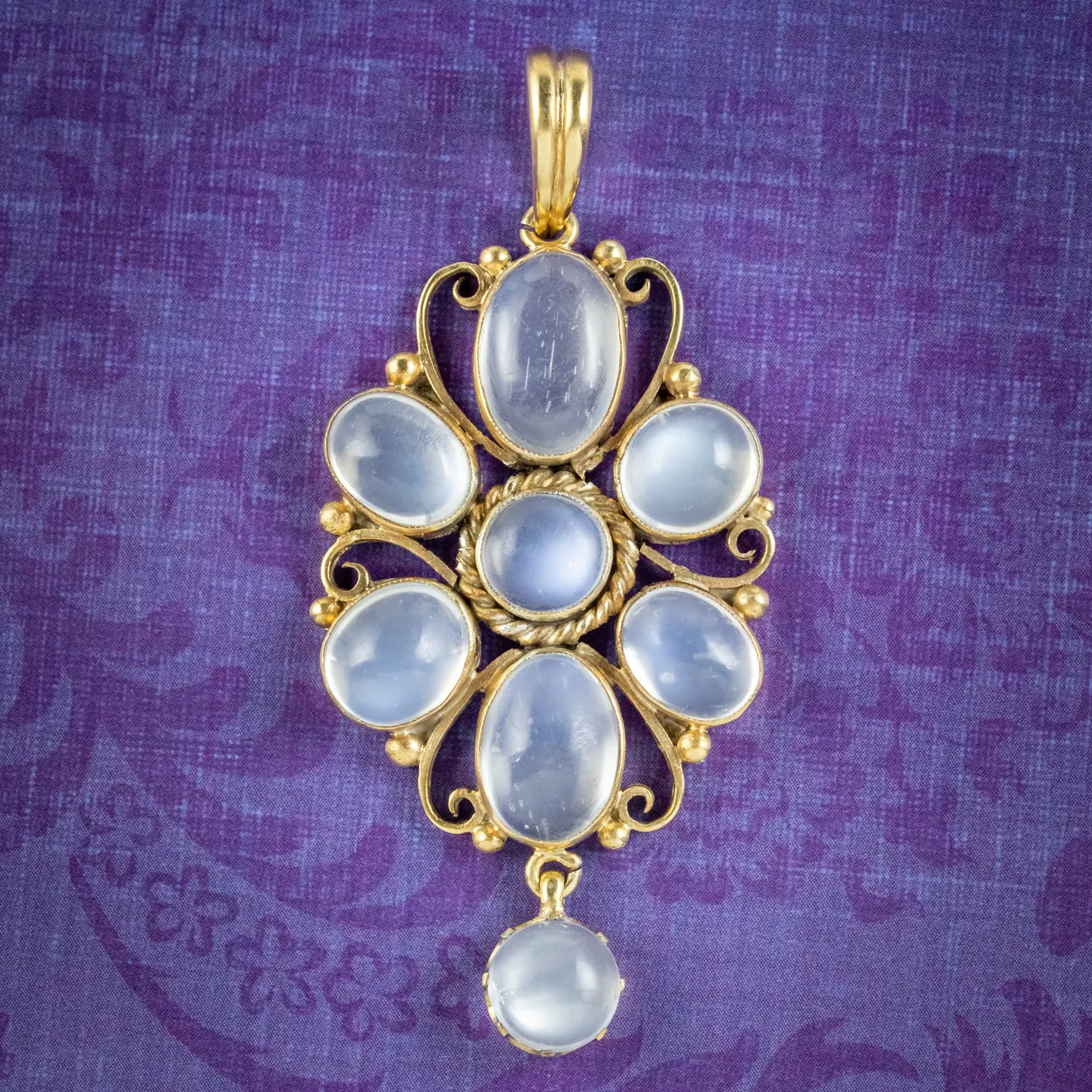 Vintage Moonstone Pendant 9ct Gold 15ct Of Moonstone