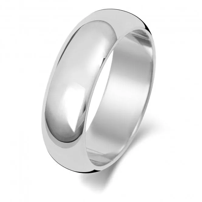 Wedding Band 18K D Shape 6mm-1.25 Wedding  Ring WQ106WL