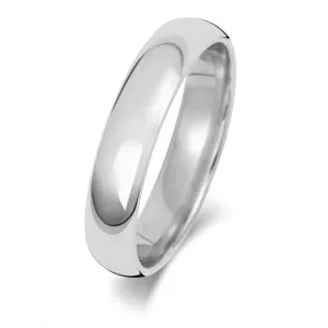 Wedding Band Platinum Trad Court 4mm-1.2 Wedding  Ring WP164L