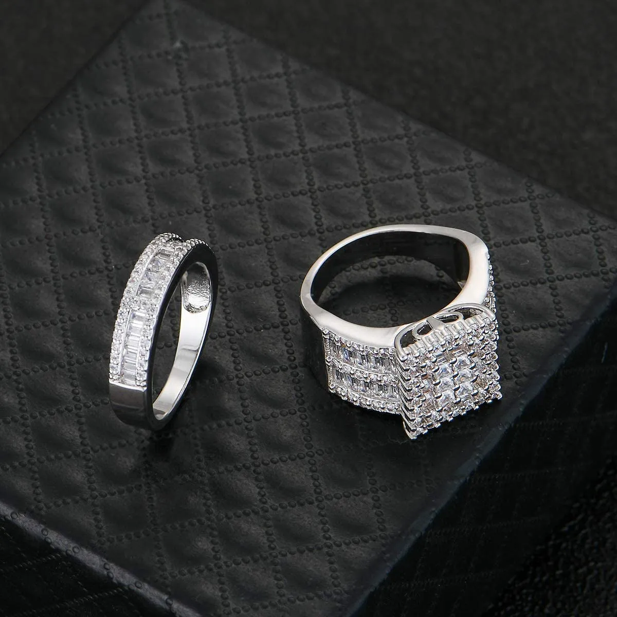 Wedding Rings Fashion Sliver Engagement Rings for Women