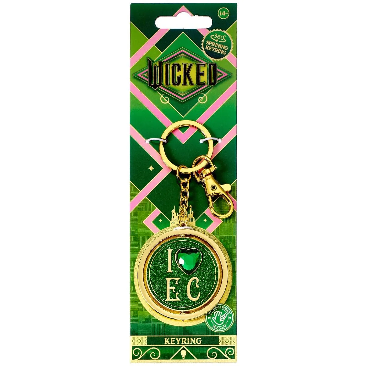 Wicked I love Emerald City Spinning Keyring WKK00001